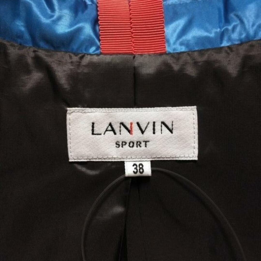 LANVIN SPORT(ランバンスポーツ) ダウンジャケット サイズ38 M レディース - ブルー×ダークグレー 長袖/キルティング/秋/冬 レディースのジャケット/アウター(ダウンジャケット)の商品写真