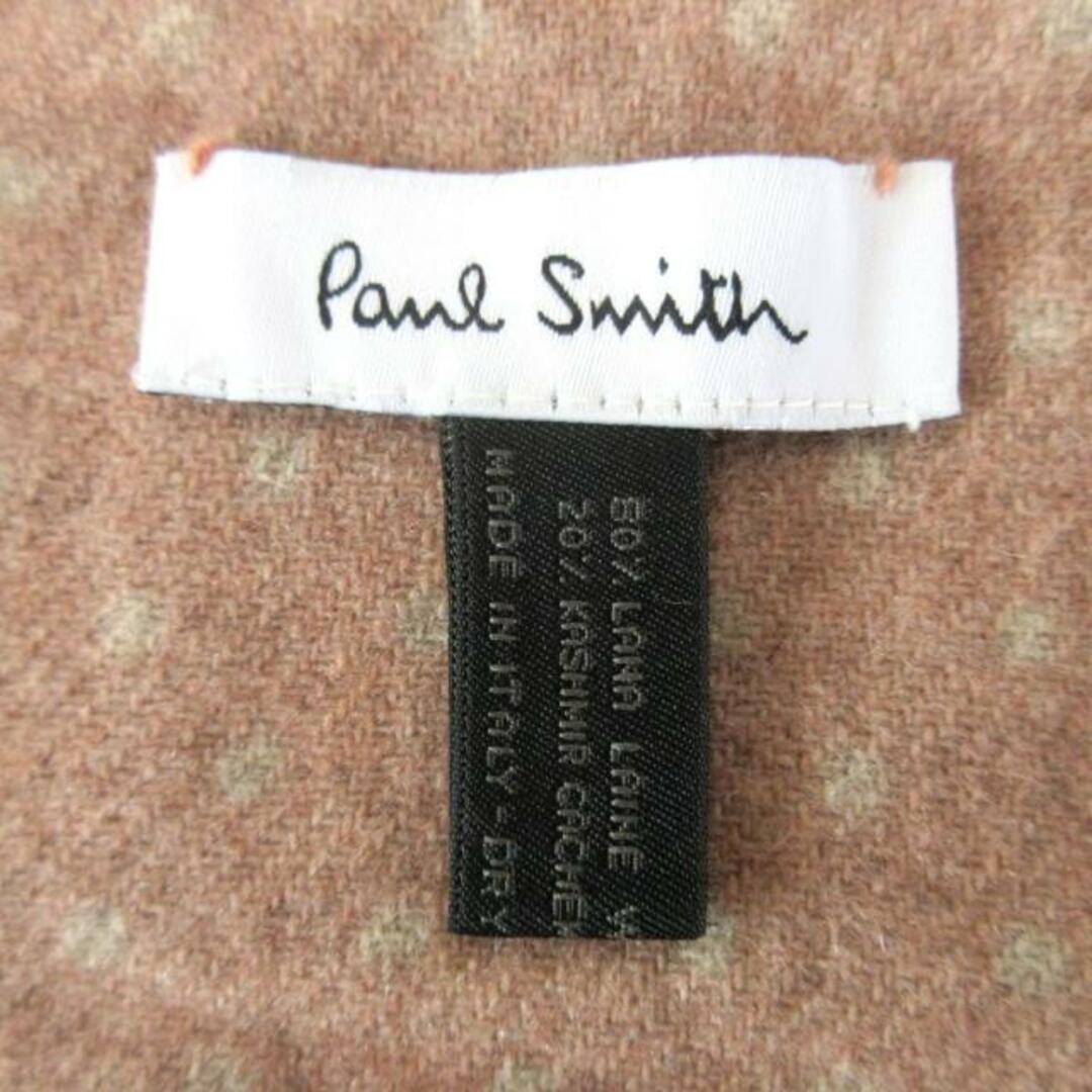 Paul Smith(ポールスミス)のPaulSmith(ポールスミス) マフラー - ピンクベージュ×ベージュ ドット柄 ウール×カシミヤ レディースのファッション小物(マフラー/ショール)の商品写真