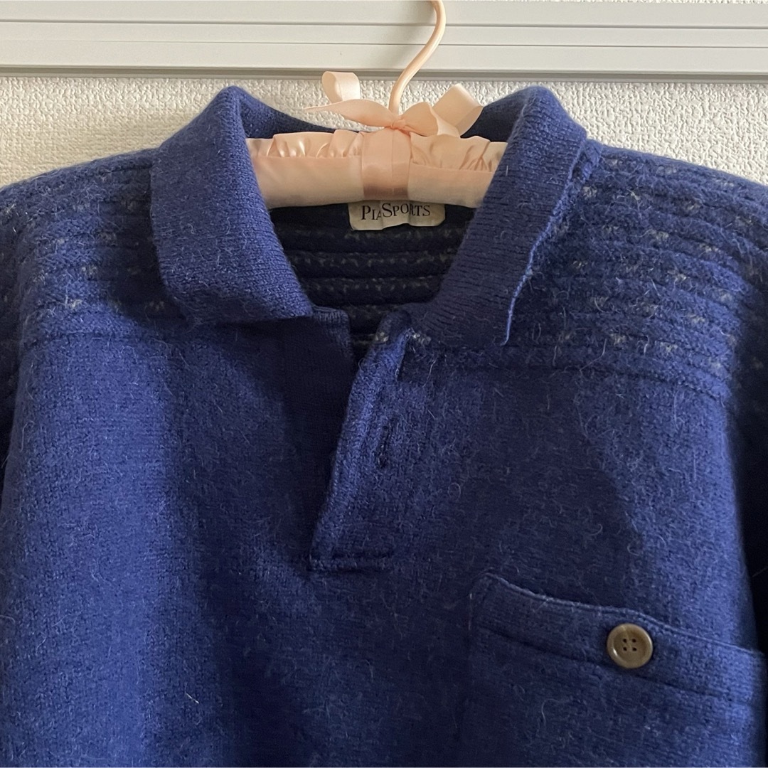 VINTAGE(ヴィンテージ)のvintage blue Knit cardigan レディースのトップス(ニット/セーター)の商品写真