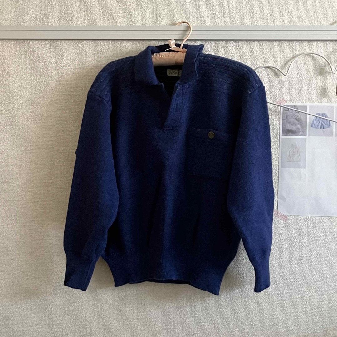 VINTAGE(ヴィンテージ)のvintage blue Knit cardigan レディースのトップス(ニット/セーター)の商品写真