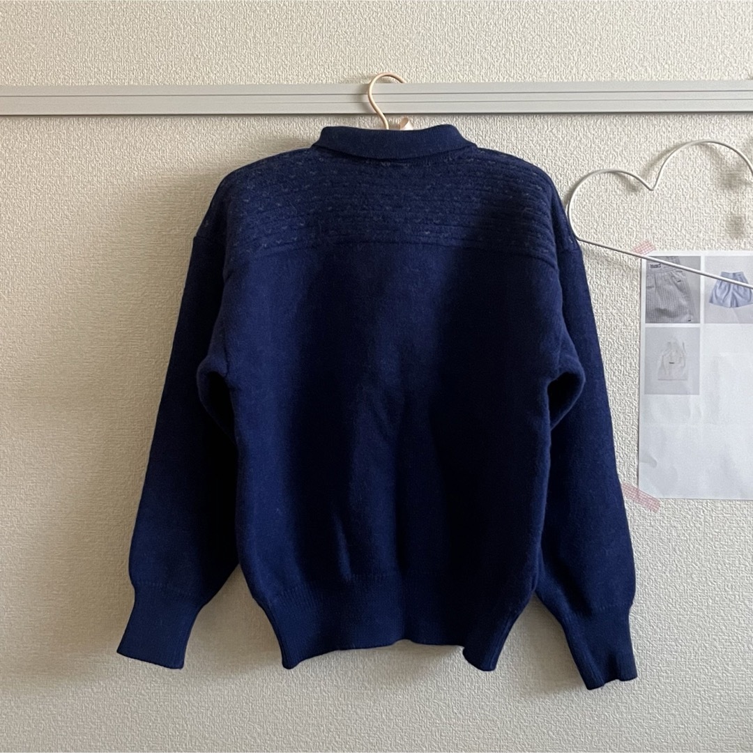 VINTAGE(ヴィンテージ)のvintage blue Knit cardigan レディースのトップス(ニット/セーター)の商品写真