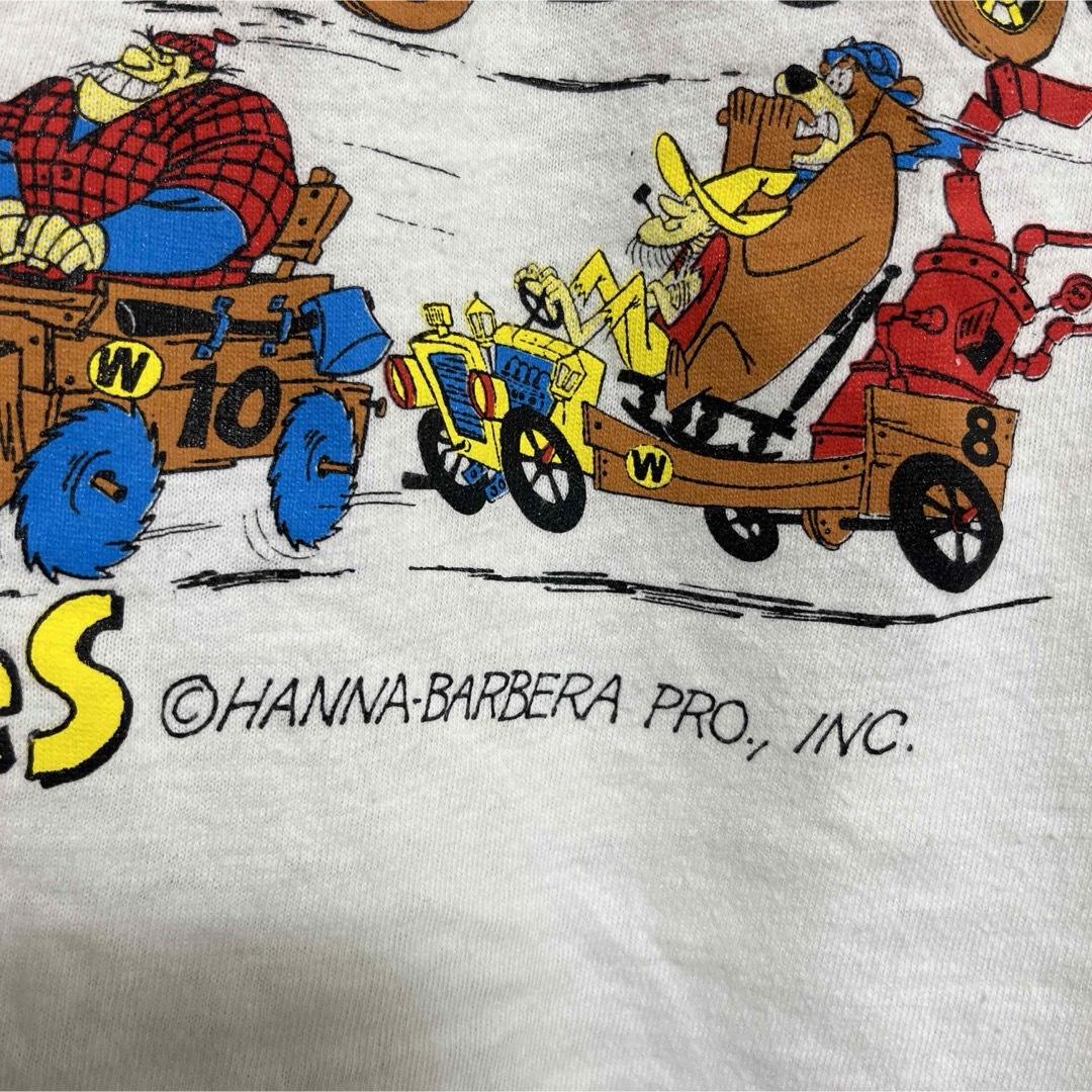 Hanes(ヘインズ)の80s USA製 チキチキマシン猛レース アニメ Tシャツ プリント used メンズのトップス(Tシャツ/カットソー(半袖/袖なし))の商品写真