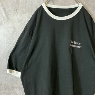 【入手困難、リンガーTシャツ】ENNOYスタイリスト私物ロゴ刺繍古着在原みゆ紀(Tシャツ/カットソー(半袖/袖なし))