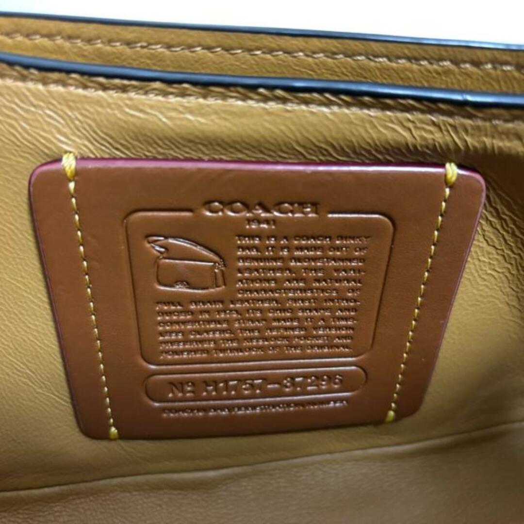 COACH(コーチ)のCOACH(コーチ) ショルダーバッグ美品  - 37296 黒×ベージュ×アイボリー フラワー(花) レザー レディースのバッグ(ショルダーバッグ)の商品写真