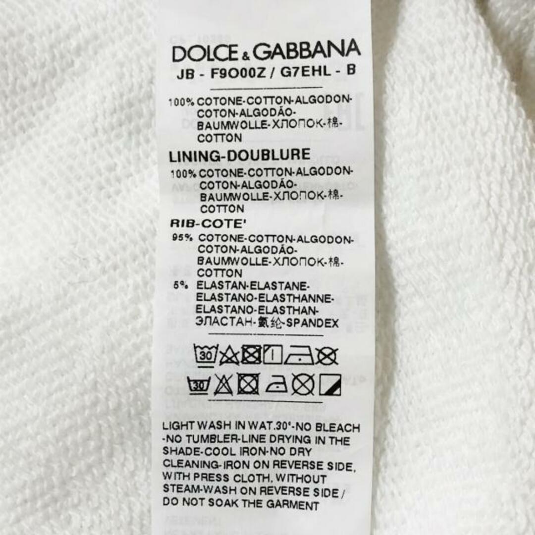 DOLCE&GABBANA(ドルチェアンドガッバーナ)のDOLCE&GABBANA(ドルチェアンドガッバーナ) パーカー サイズ40 M レディース - 白 長袖 レディースのトップス(パーカー)の商品写真