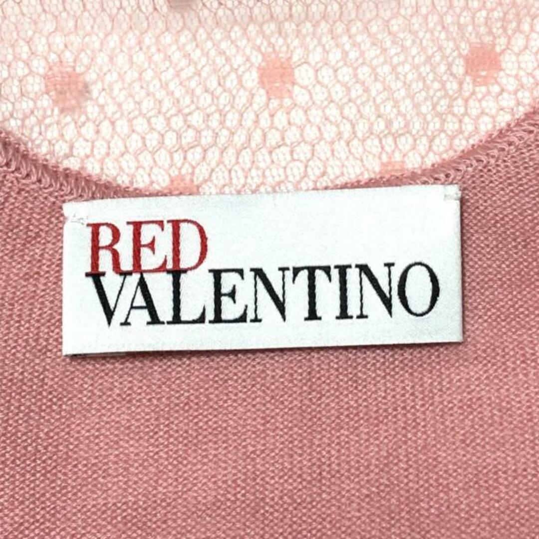 RED VALENTINO(レッドヴァレンティノ)のRED VALENTINO(レッドバレンチノ) 長袖セーター サイズXS レディース - ピンク クルーネック/メッシュ レディースのトップス(ニット/セーター)の商品写真