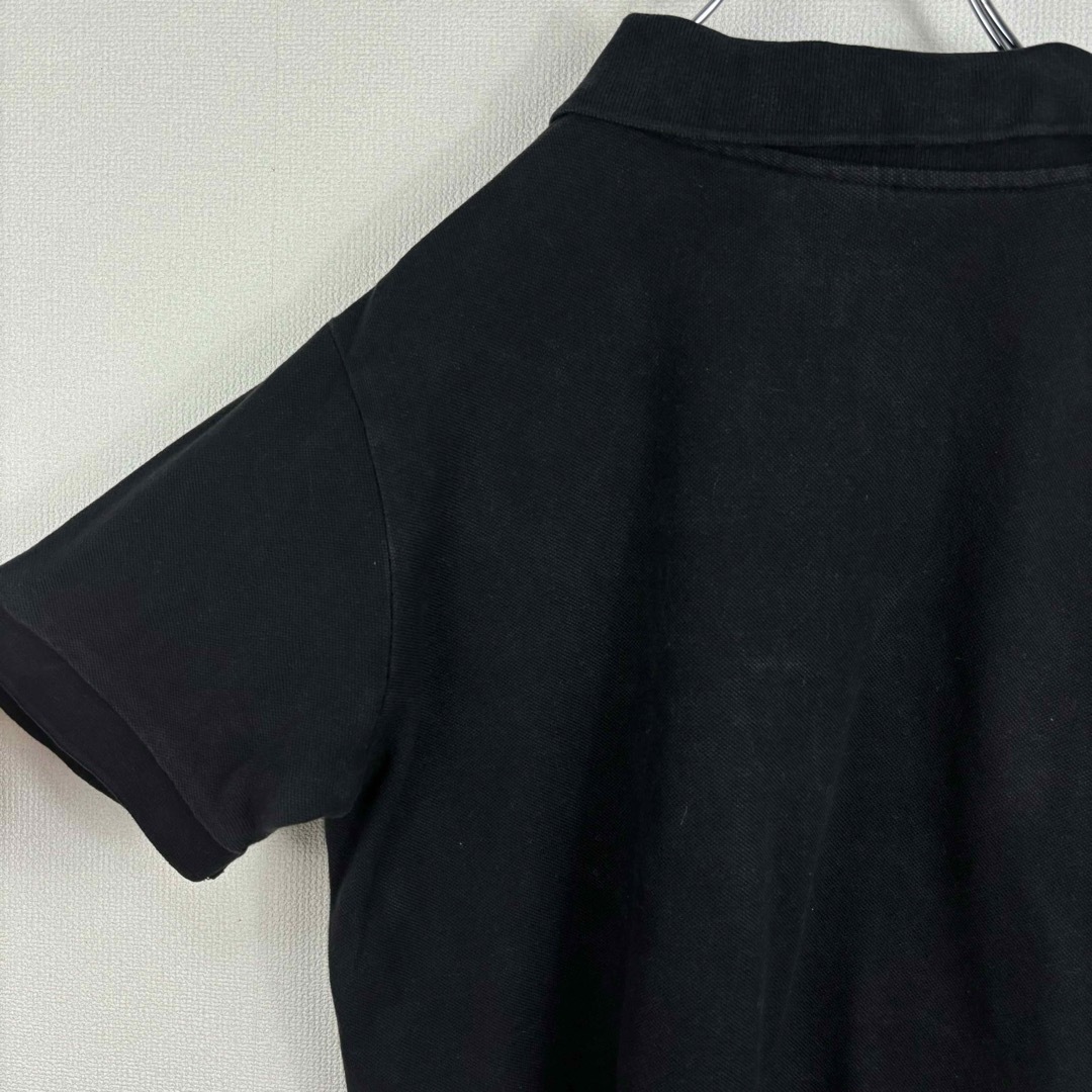 LACOSTE(ラコステ)のラコステ　LACOSTE ポロシャツ　3 S〜M  ブラック　黒　古着 メンズのトップス(ポロシャツ)の商品写真