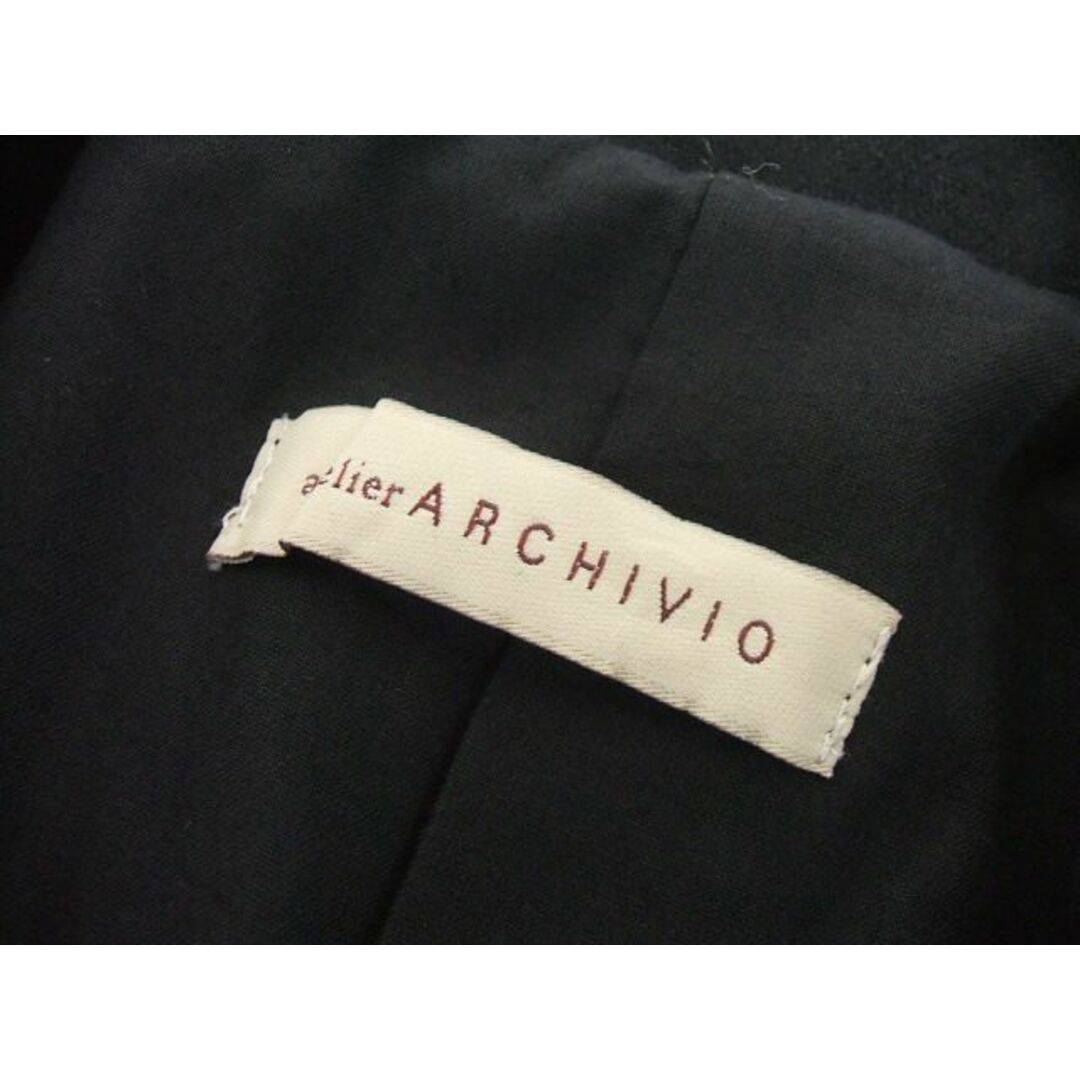 Atelier Archivio サイズ42 イタリア製 チェスターコート ブラック レディース アトリエアルチビオ【中古】0-1127A♪ レディースのジャケット/アウター(チェスターコート)の商品写真