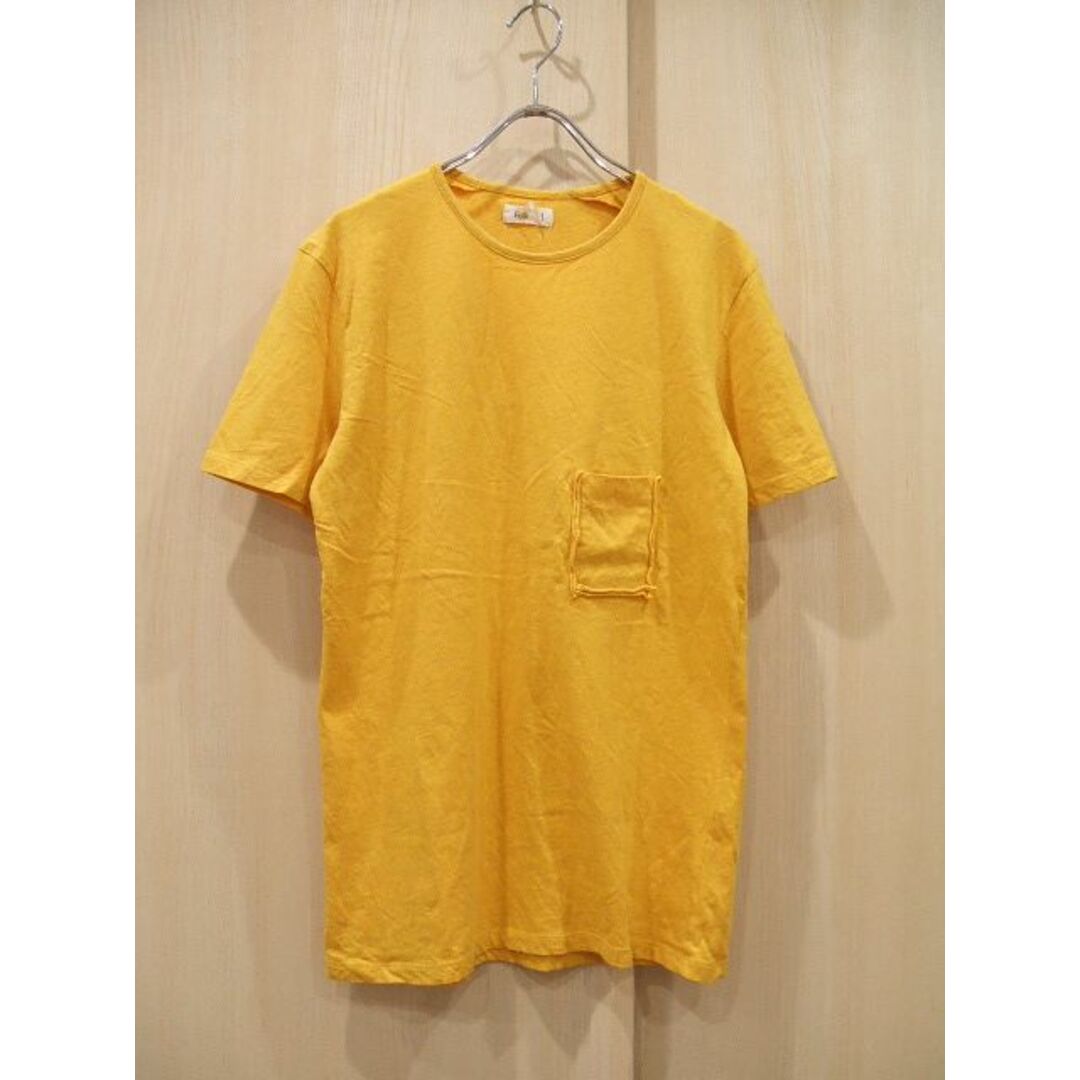 Folk 半袖ポケットTシャツ サイズ1 コットン イエロー フォーク【中古】0-0418S♪ メンズのトップス(Tシャツ/カットソー(半袖/袖なし))の商品写真