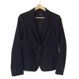 United Arrows GREEN LABEL RELAXING(ユナイテッドアローズ グリーンレーベル) ジャケット サイズ38 M レディース - ネイビー×ライトブルー 長袖/ストライプ/春/秋(その他)