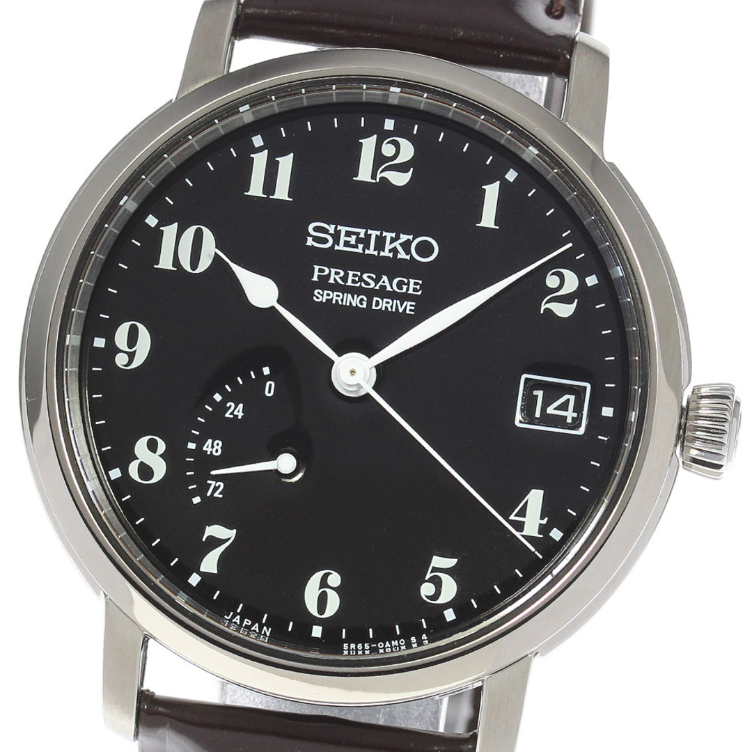 SEIKO(セイコー)のセイコー SEIKO SARR003/5R65-0AP0 プレザージュ パワーリザーブ デイト 琺瑯文字盤 スプリングドライブ メンズ 美品 _816868 メンズの時計(腕時計(アナログ))の商品写真