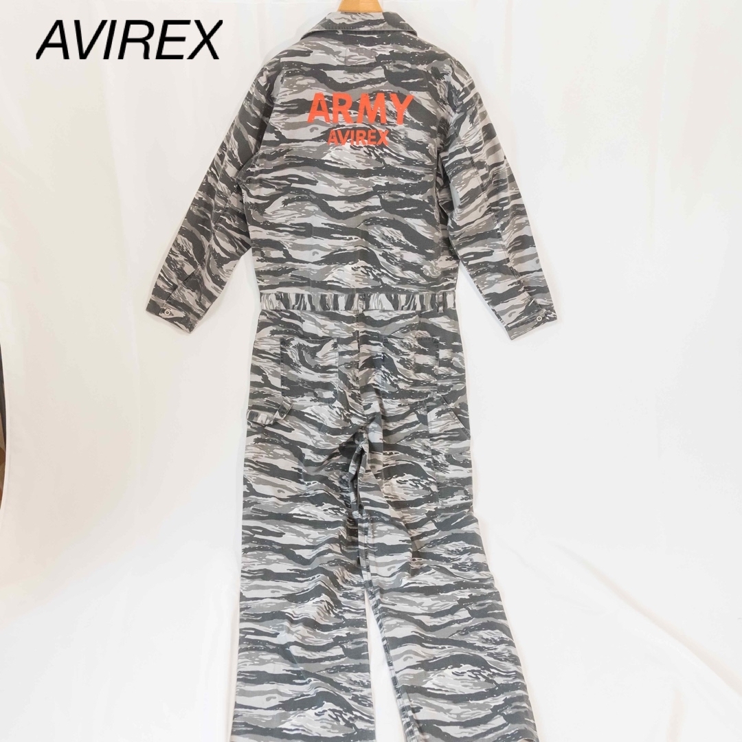 AVIREX(アヴィレックス)の極美品　AVIREX メンズ　オールイン つなぎ カモフラ　総柄　XL メンズのパンツ(サロペット/オーバーオール)の商品写真