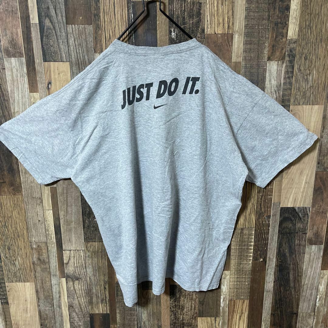 NIKE(ナイキ)のナイキ メンズ ロゴ プリント 2XL グレー 古着 90s 半袖 Tシャツ メンズのトップス(Tシャツ/カットソー(半袖/袖なし))の商品写真