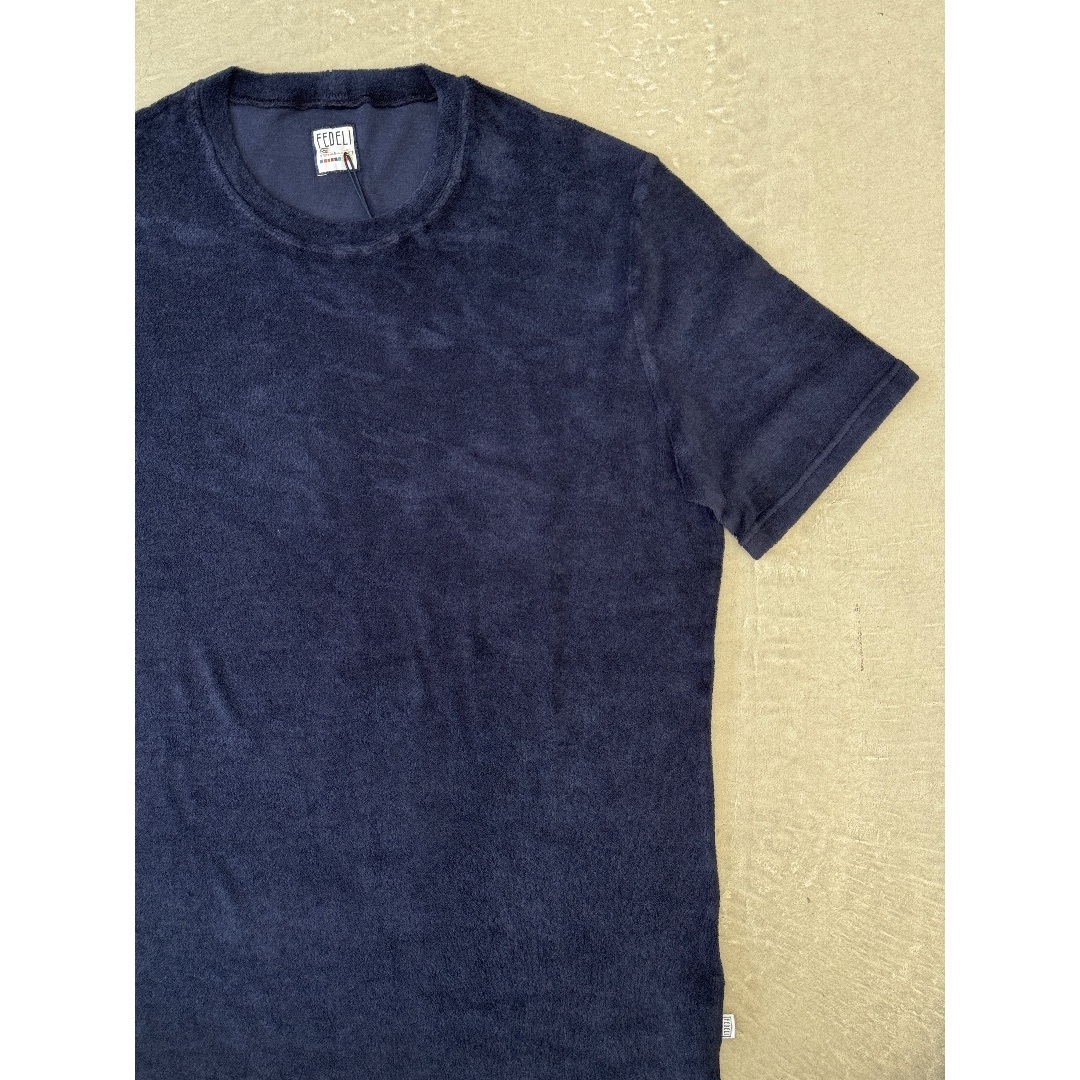 FEDELI(フェデーリ)の新品 フェデーリ パイル Tシャツ ネイビー 52 FEDELI フェデーリ メンズのトップス(Tシャツ/カットソー(半袖/袖なし))の商品写真
