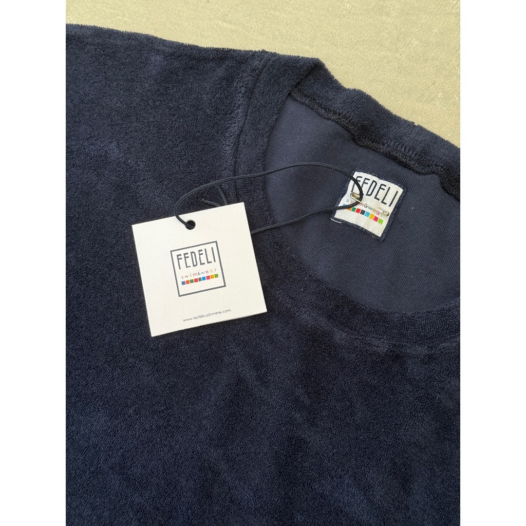 FEDELI(フェデーリ)の新品 フェデーリ パイル Tシャツ ネイビー 52 FEDELI フェデーリ メンズのトップス(Tシャツ/カットソー(半袖/袖なし))の商品写真
