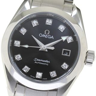 OMEGA - オメガ OMEGA 2563.55 シーマスター アクアテラ デイト 11Pダイヤ 自動巻き レディース 美品 _814801