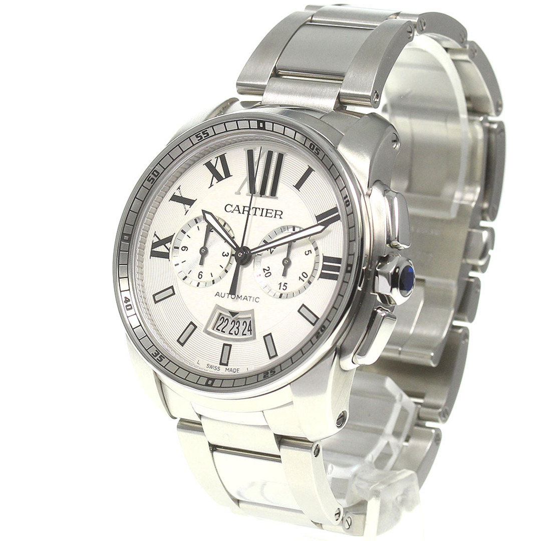 Cartier(カルティエ)のカルティエ CARTIER W7100045 カリブル ドゥ カルティエ クロノグラフ 自動巻き メンズ 良品 _815826 メンズの時計(腕時計(アナログ))の商品写真