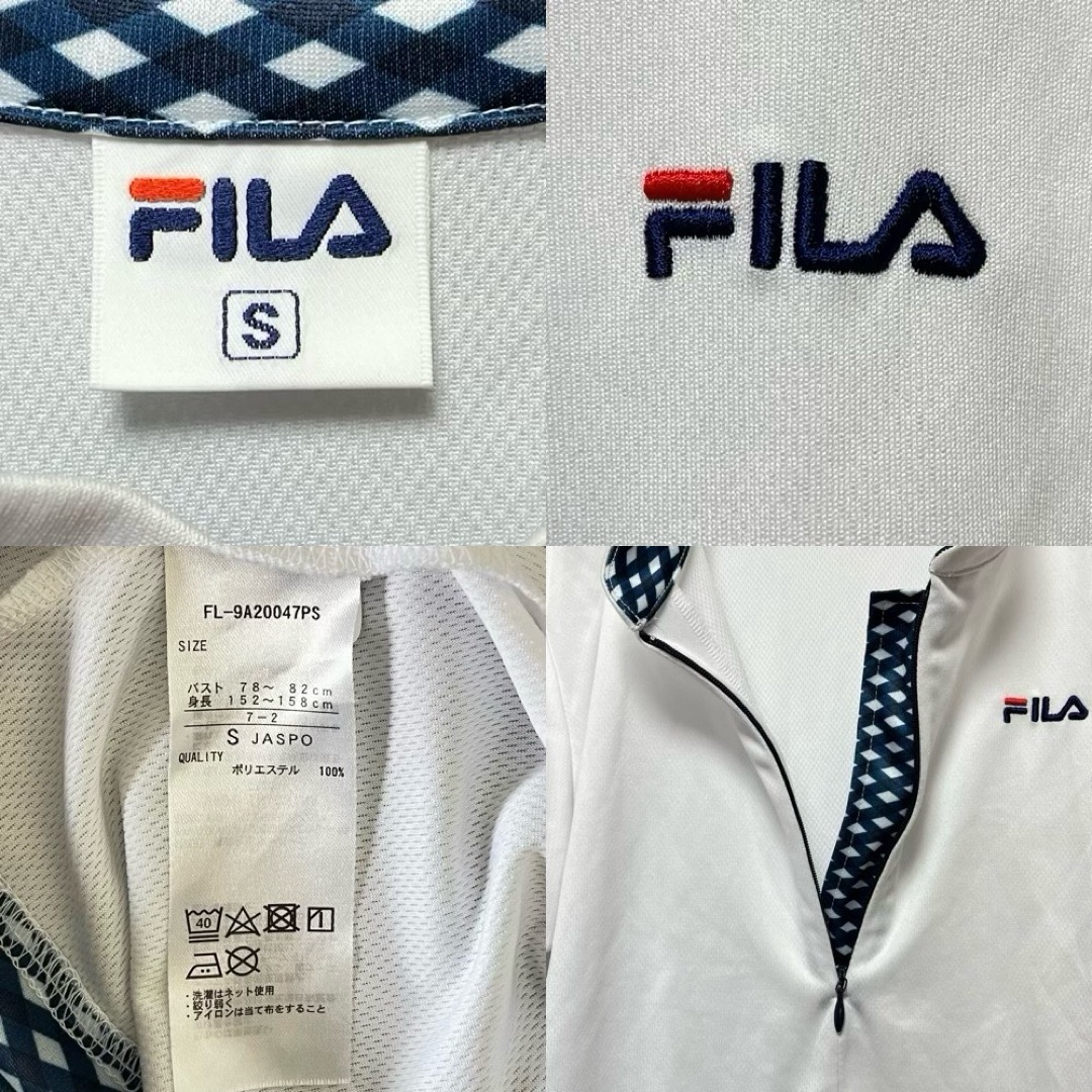 FILA(フィラ)のFILA フィラ レディース 半袖 機能ポロシャツ  S ハーフジップ ウェア レディースのトップス(Tシャツ(半袖/袖なし))の商品写真