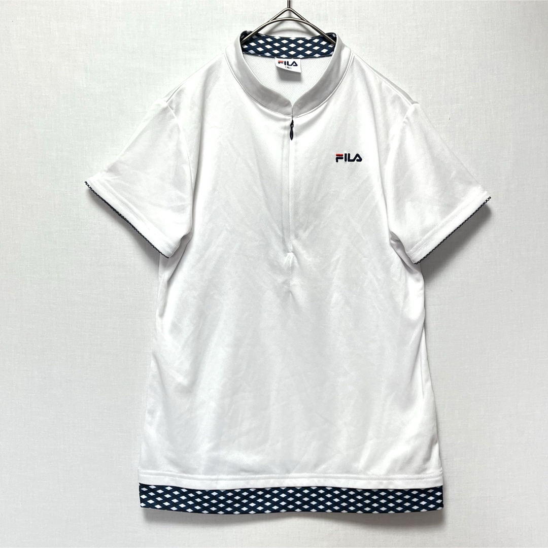 FILA(フィラ)のFILA フィラ レディース 半袖 機能ポロシャツ  S ハーフジップ ウェア レディースのトップス(Tシャツ(半袖/袖なし))の商品写真