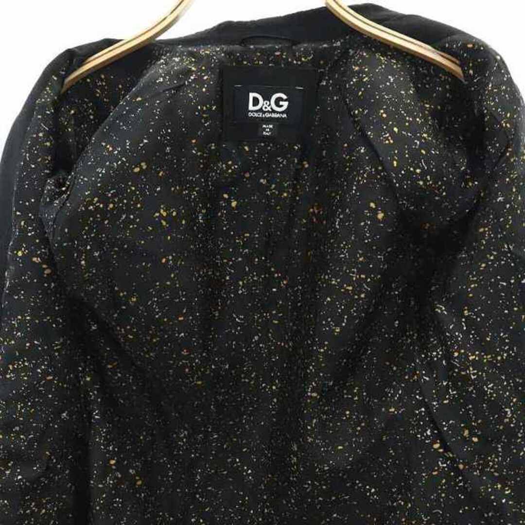 D&G(ディーアンドジー)のドルチェ&ガッバーナ テーラードジャケット ロング 総裏地 42 黒 ブラック レディースのジャケット/アウター(その他)の商品写真