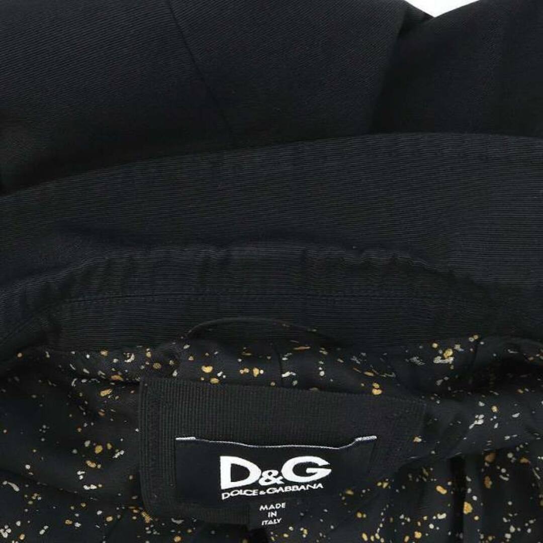D&G(ディーアンドジー)のドルチェ&ガッバーナ テーラードジャケット ロング 総裏地 42 黒 ブラック レディースのジャケット/アウター(その他)の商品写真