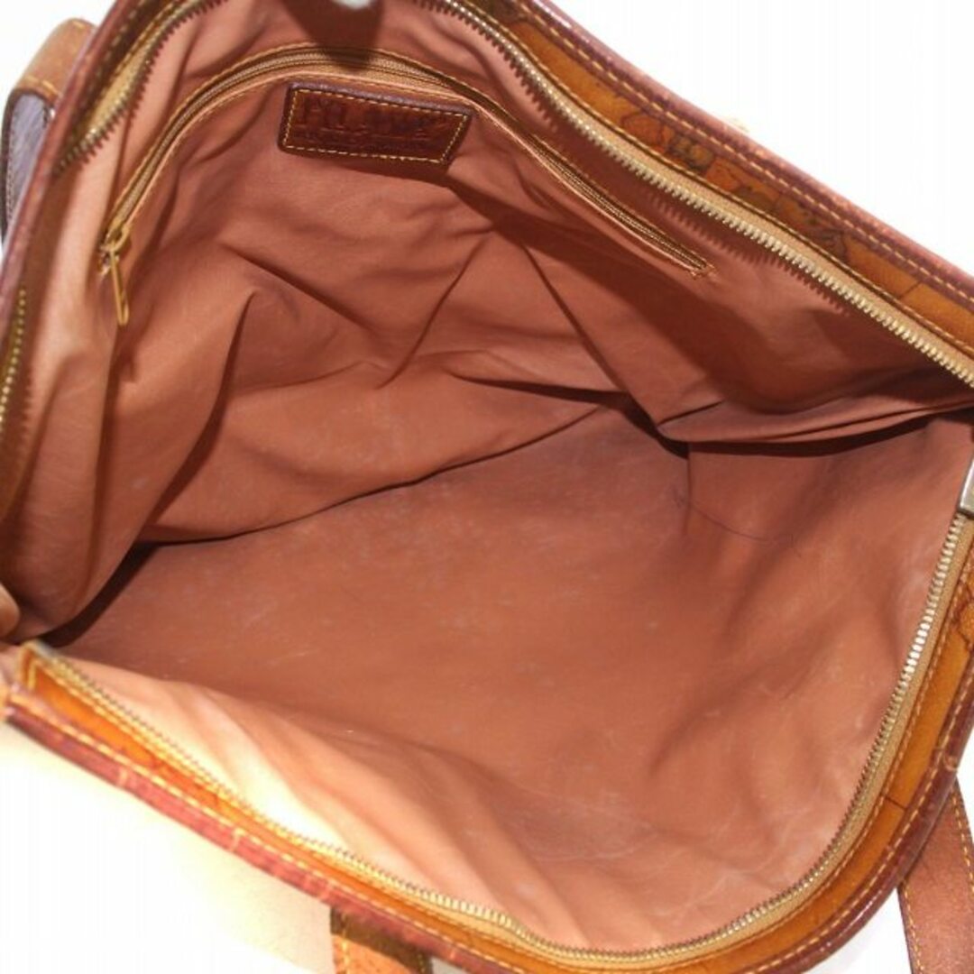 プリマクラッセ ALVIERO MARTINI トートバッグ 世界地図 総柄 茶 レディースのバッグ(トートバッグ)の商品写真