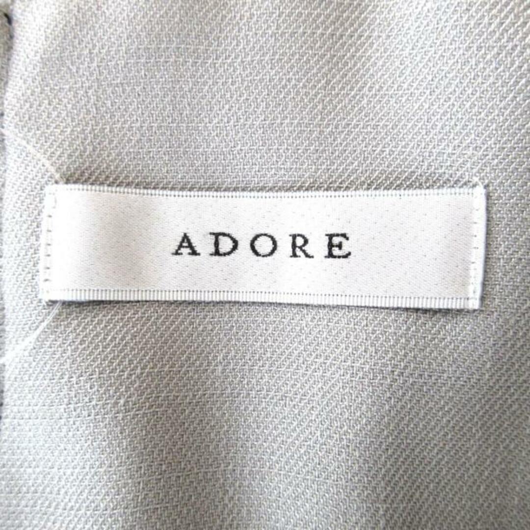 ADORE(アドーア)のADORE(アドーア) ワンピース サイズ38 M レディース美品  グレー×黒 マキシ丈//シースルー/ノースリーブ レディースのワンピース(その他)の商品写真