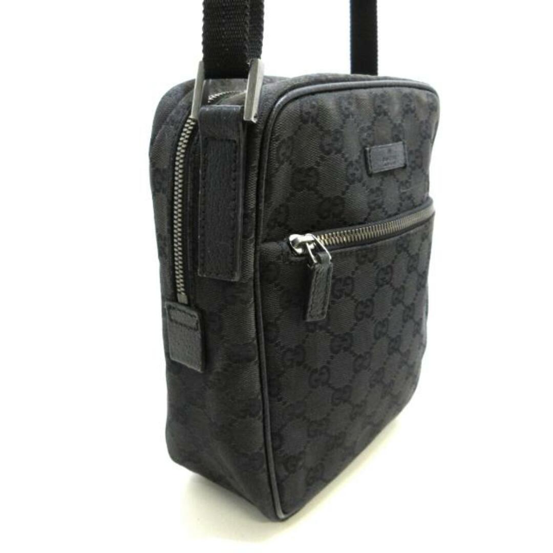 Gucci(グッチ)のGUCCI(グッチ) ショルダーバッグ GG柄 03136 黒 ジャガード×レザー レディースのバッグ(ショルダーバッグ)の商品写真