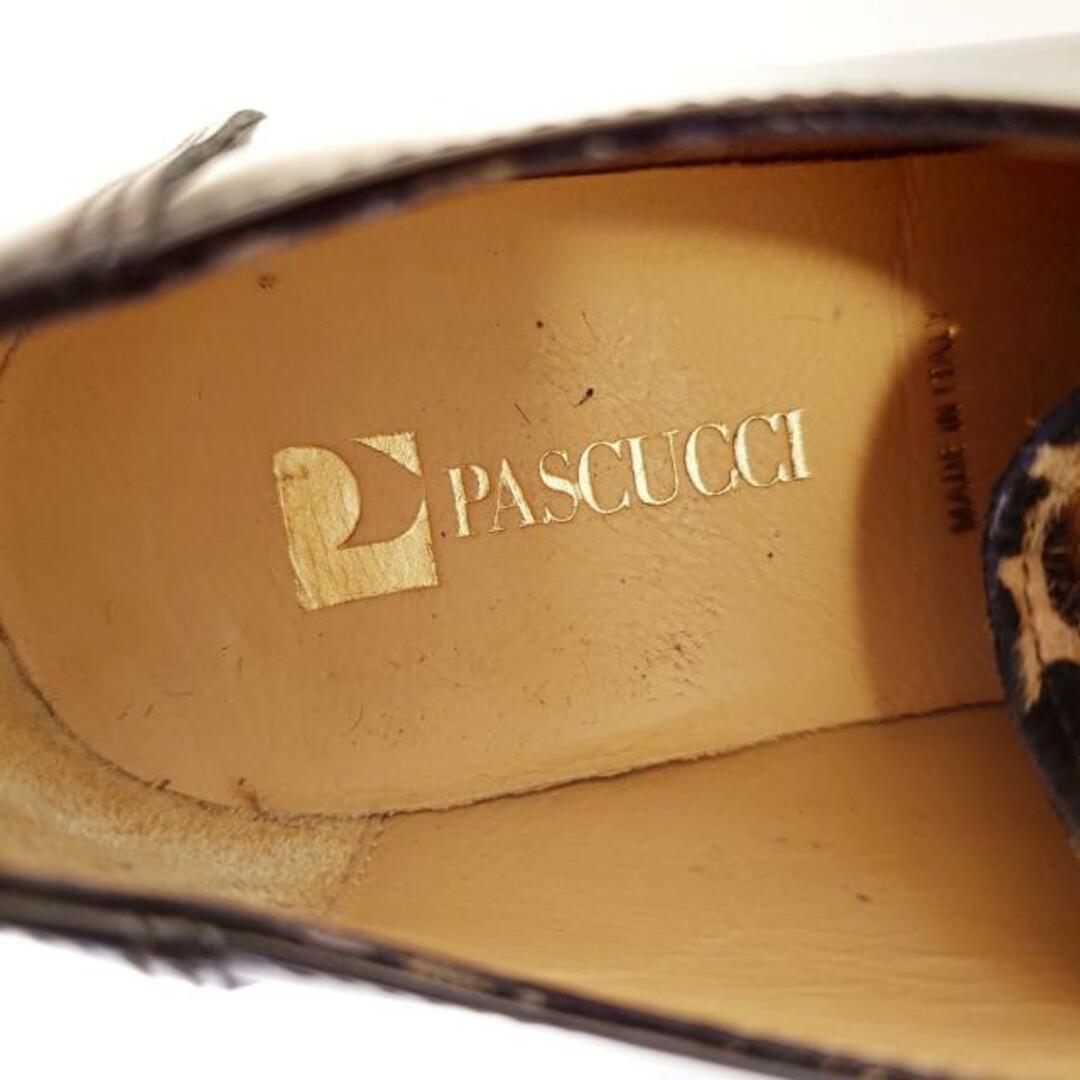 PASCUCCI(パスクッチ) シューズ 37 レディース - 黒×ベージュ×ダークブラウン 豹柄 レザー×ハラコ レディースの靴/シューズ(その他)の商品写真