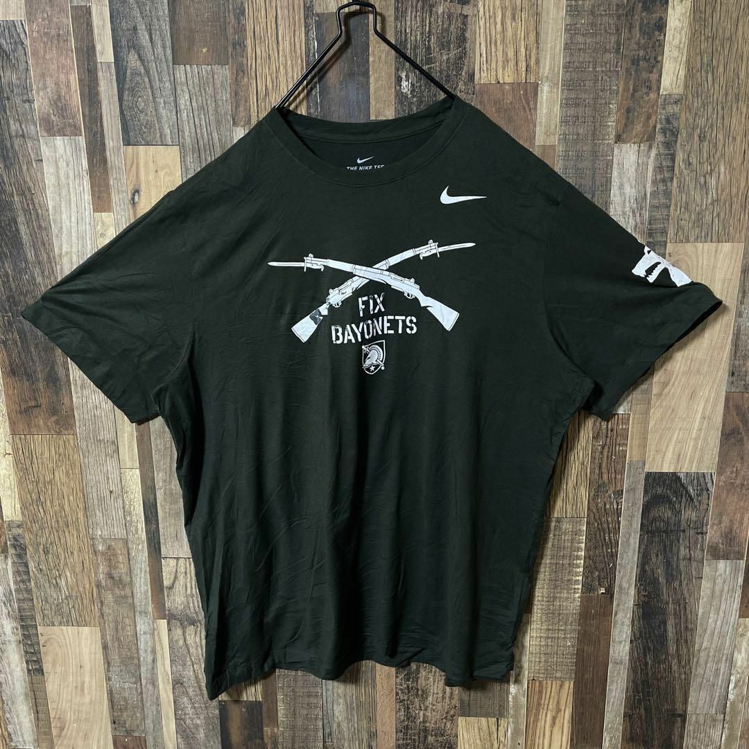 NIKE(ナイキ)のナイキ メンズ ロゴ プリント 2XL グリーン 古着 90s 半袖 Tシャツ メンズのトップス(Tシャツ/カットソー(半袖/袖なし))の商品写真