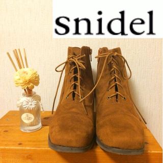 スナイデル(SNIDEL)の【snidel】レースアップショートブーツ+.＊(ブーツ)