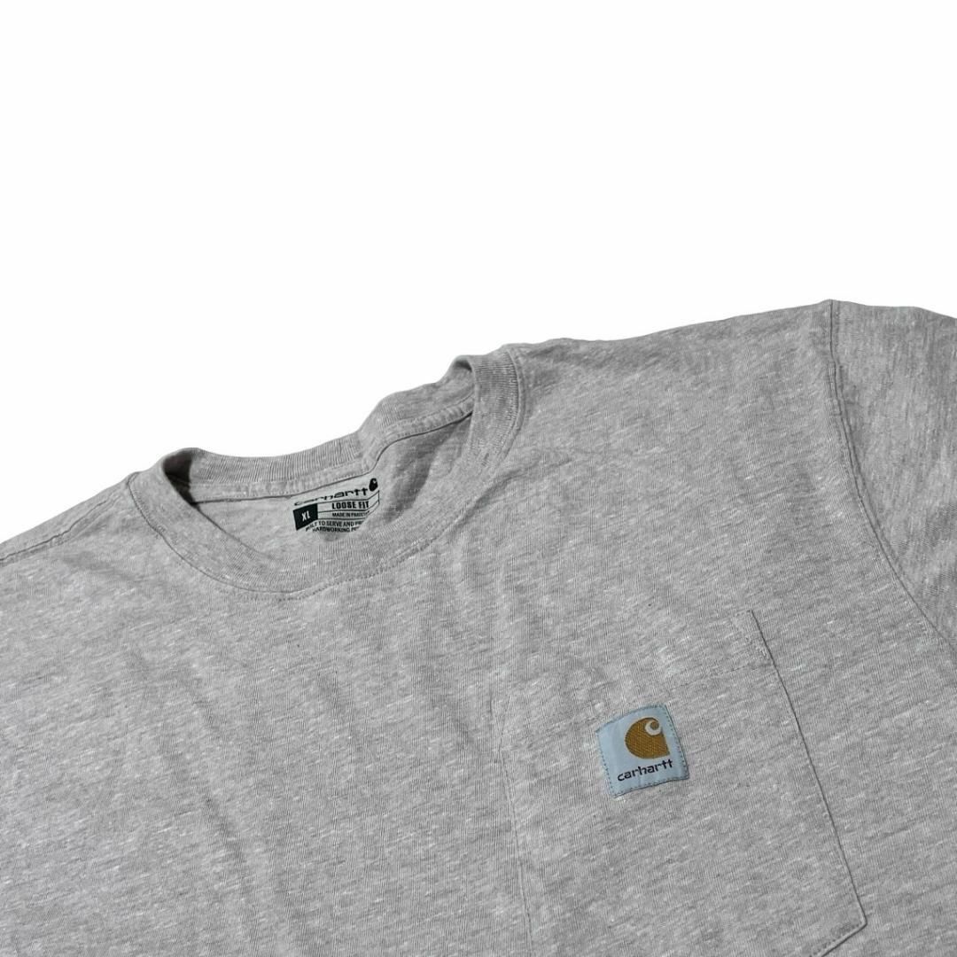 carhartt(カーハート)のcarharttカーハート 半袖Tシャツ ロゴパッチ 胸ポケットUS古着e86 メンズのトップス(Tシャツ/カットソー(半袖/袖なし))の商品写真