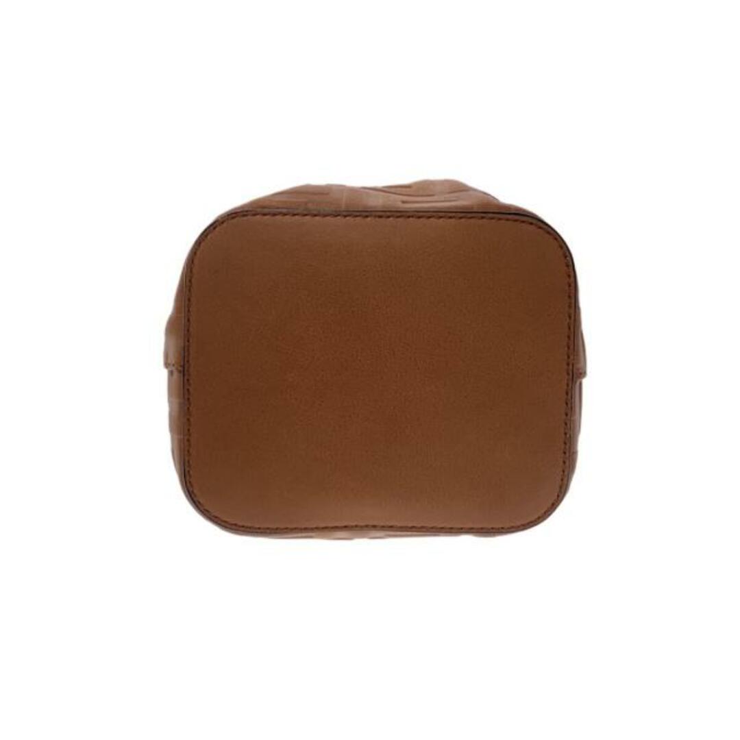 FENDI(フェンディ)のFENDI(フェンディ) ハンドバッグ モン トレゾール,ズッカ柄 8BS010 ブラウン 巾着型 レザー レディースのバッグ(ハンドバッグ)の商品写真