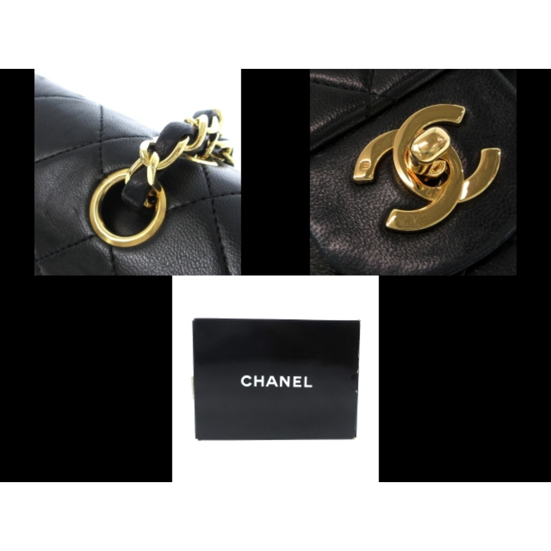 CHANEL(シャネル)のCHANEL(シャネル) ショルダーバッグ レディース ダブルフラップマトラッセ A01112 黒 ゴールド金具/チェーンショルダー ラムスキン レディースのバッグ(ショルダーバッグ)の商品写真