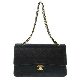 シャネル(CHANEL)のCHANEL(シャネル) ショルダーバッグ レディース ダブルフラップマトラッセ A01112 黒 ゴールド金具/チェーンショルダー ラムスキン(ショルダーバッグ)