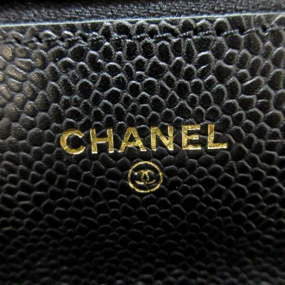 CHANEL(シャネル)のCHANEL(シャネル) 財布新品同様  マトラッセ/クラシック チェーンウォレット AP0250 黒 チェーンウォレット/ゴールド金具 キャビアスキン レディースのファッション小物(財布)の商品写真