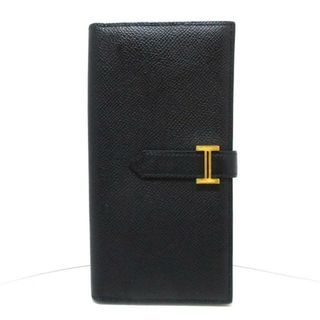 エルメス(Hermes)のHERMES(エルメス) 長財布美品  ベアンスフレ 黒 新型金具/ゴールド金具 ヴォーエプソン(財布)