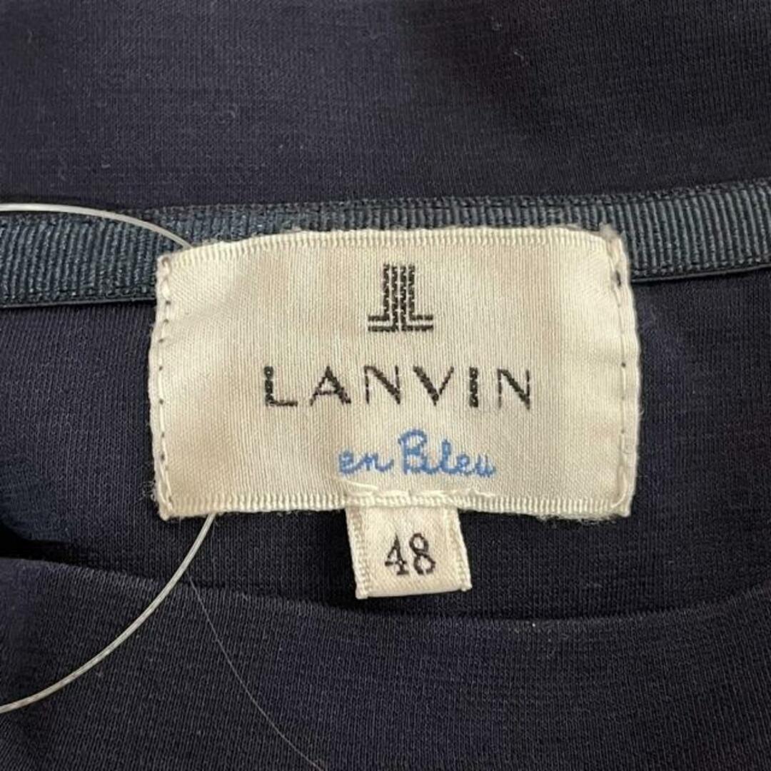 LANVIN en Bleu(ランバンオンブルー)のLANVIN en Bleu(ランバンオンブルー) 長袖カットソー サイズ48 XL メンズ美品  ダークネイビー メンズのトップス(Tシャツ/カットソー(七分/長袖))の商品写真