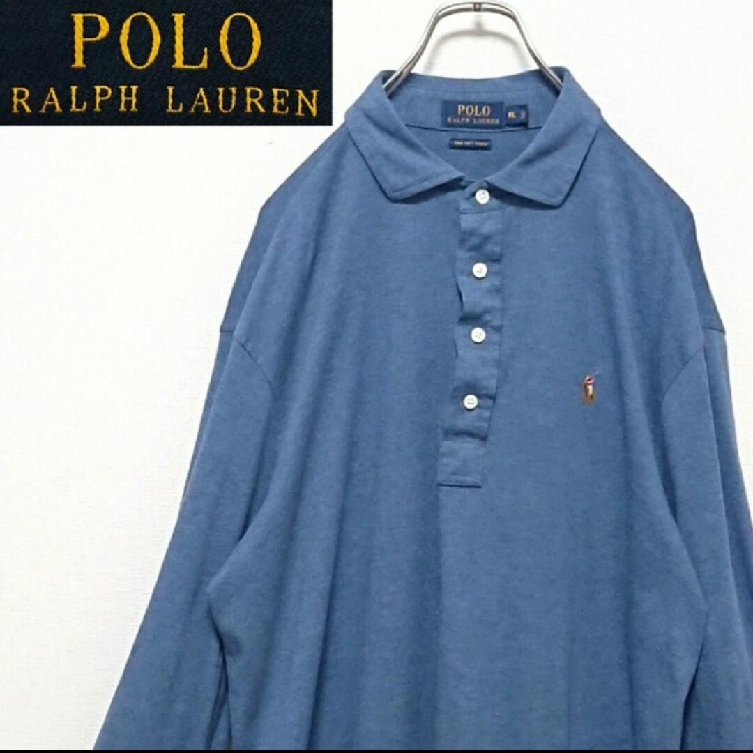 POLO RALPH LAUREN(ポロラルフローレン)のポロラルフローレン ワンポイント 刺繍 ロゴ 長袖 ポロシャツ メンズのトップス(ポロシャツ)の商品写真