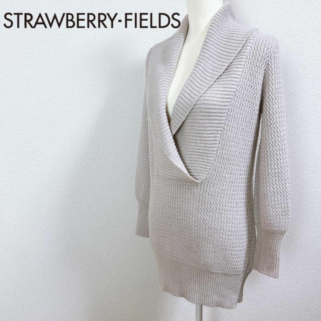 STRAWBERRY-FIELDS(ストロベリーフィールズ)の■STRAWBERRY-FIELDS アルパカ ニットワンピース 日本製 長袖 レディースのワンピース(その他)の商品写真