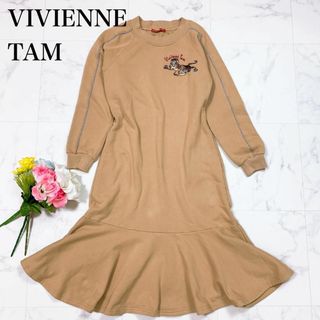 VIVIENNE TAM - ▼VIVIENNE TAM ヴィヴィアンタム スウェット ペプラム ワンピース