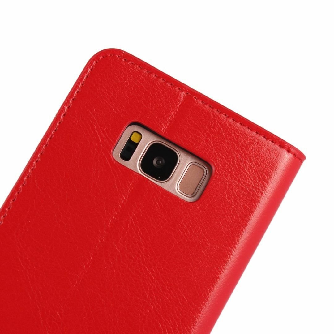 【サイズ:SamsungGalaxyS8_色:レッド】iCoverCase Ga スマホ/家電/カメラのスマホアクセサリー(その他)の商品写真