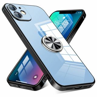 【サイズ:iPhone12_色:ブラック】iPhone 12 用 ケース リング(その他)