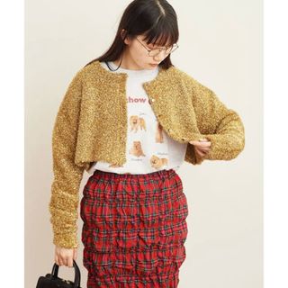 フィグロンドン(fig London)のfig london FLASH ショートカーディガン gold(カーディガン)