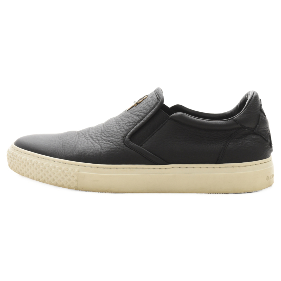 Chrome Hearts(クロムハーツ)のCHROME HEARTS クロムハーツ SLIP ON /スリッポン ダガー付レザースニーカー 42 ブラック メンズの靴/シューズ(スニーカー)の商品写真