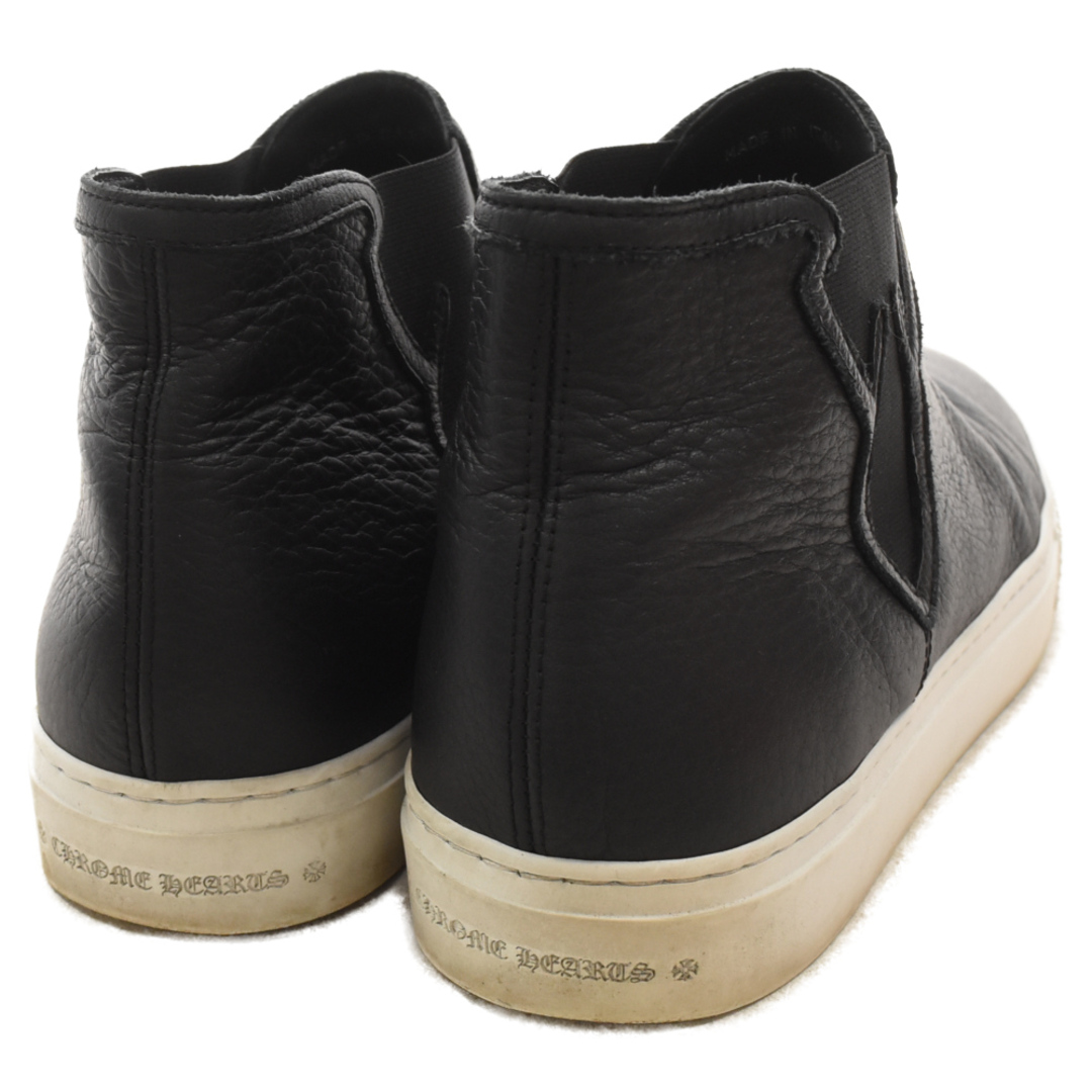 Chrome Hearts(クロムハーツ)のCHROME HEARTS クロムハーツ MID TOP ダガー付きサイドゴアレザースニーカー ブラック メンズの靴/シューズ(スニーカー)の商品写真