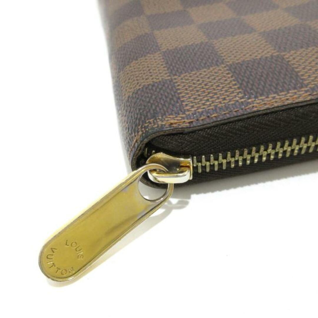 LOUIS VUITTON(ルイヴィトン)のLOUIS VUITTON(ルイヴィトン) 長財布 ダミエ美品  ジッピー・ウォレット N60015 エベヌ ダミエ･キャンバス レディースのファッション小物(財布)の商品写真