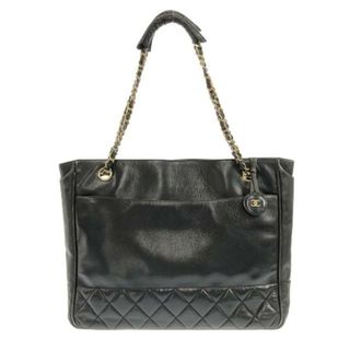 シャネル(CHANEL)のCHANEL(シャネル) ショルダーバッグ マトラッセ 黒×ゴールド チェーンショルダー/ゴールド金具 ラムスキン(ショルダーバッグ)