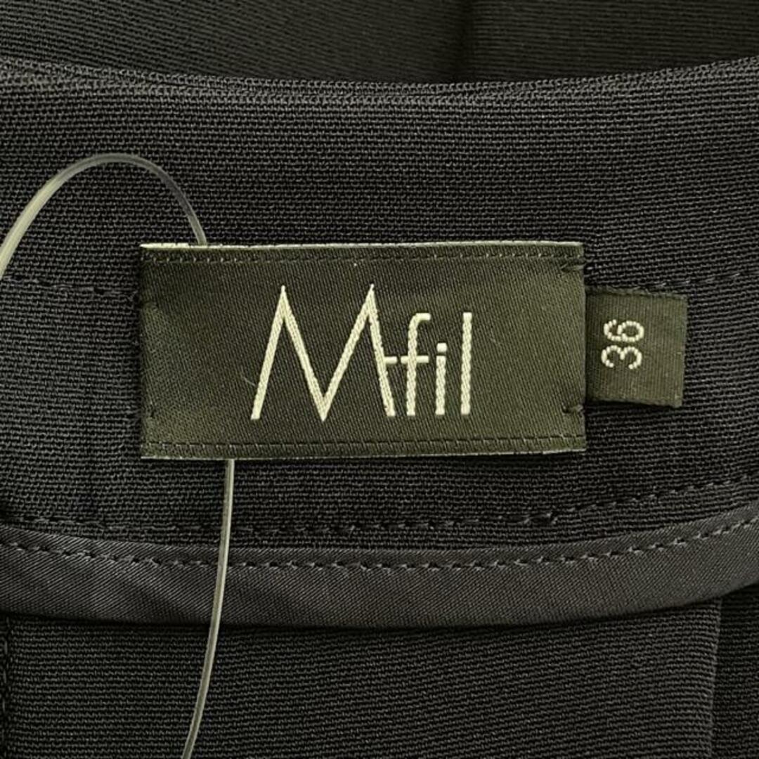 M・Fil(エムフィル) ワンピース サイズ36 S レディース美品  - 黒 七分袖/ひざ丈 レディースのワンピース(その他)の商品写真
