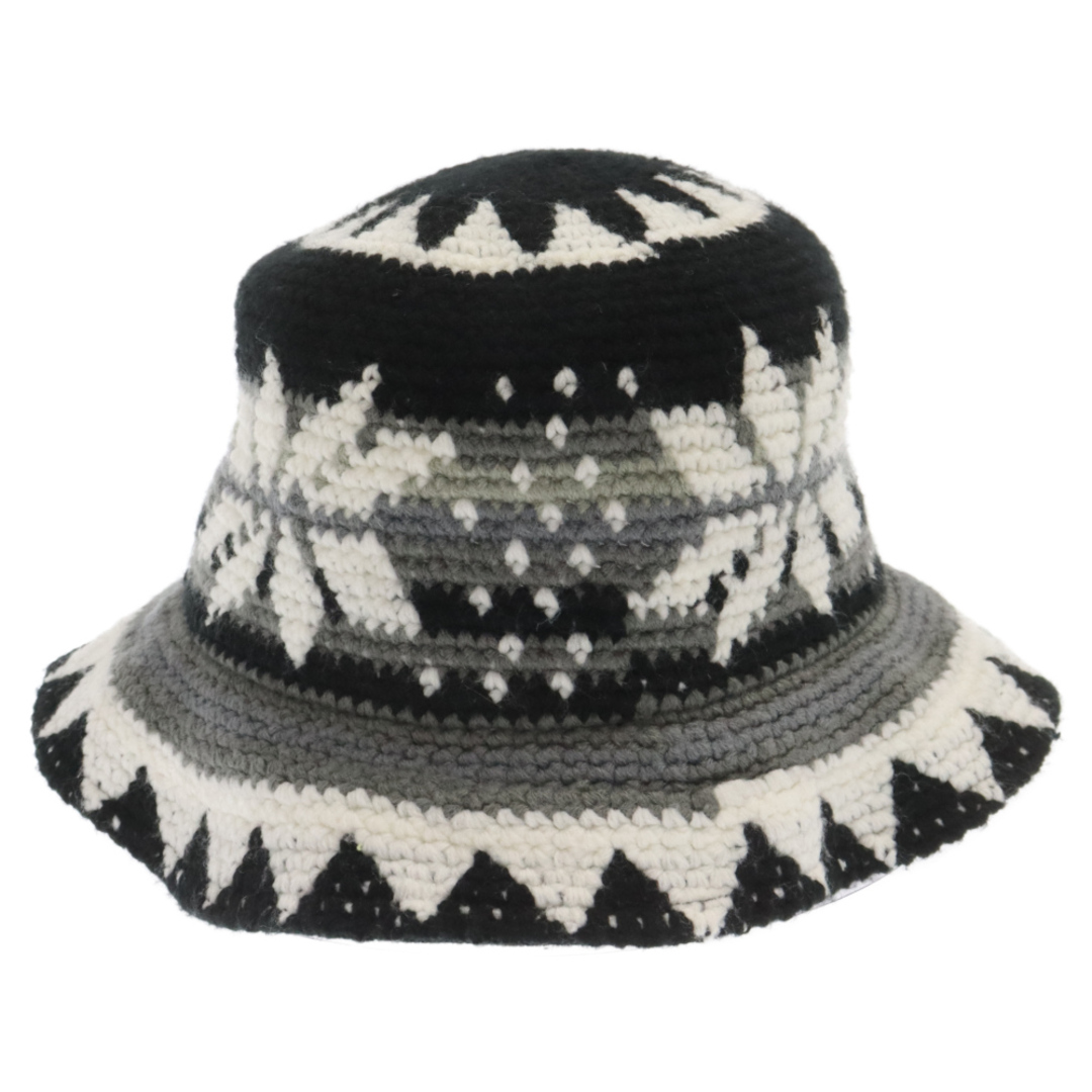 Supreme(シュプリーム)のSUPREME シュプリーム 21AW snowflake crochet crusher hut スノーフレークかぎ針編みハット バケットハット ブラック/ホワイト メンズの帽子(ハット)の商品写真